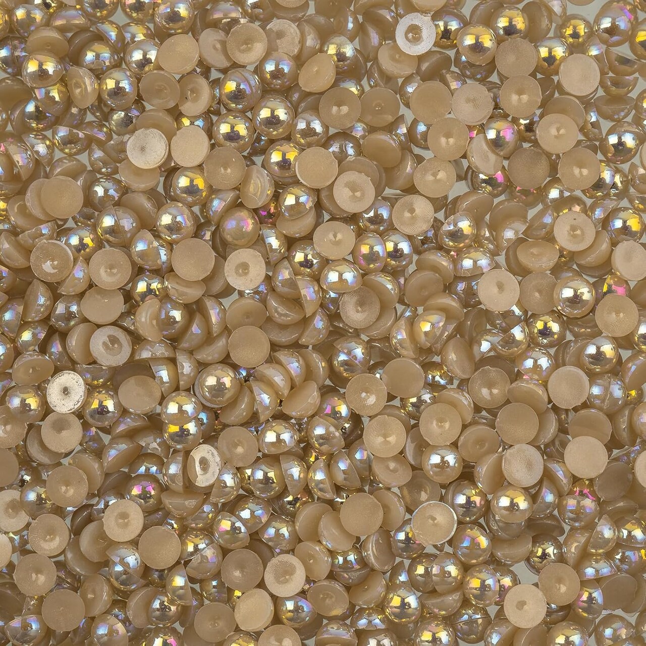 Crystal Lane DIY SS16(4mm) Plastic Pearl Flatback Rhinestones, 975pcs